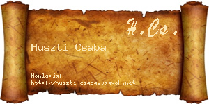 Huszti Csaba névjegykártya