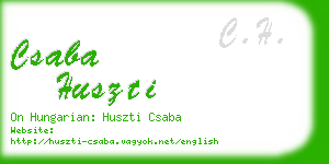 csaba huszti business card